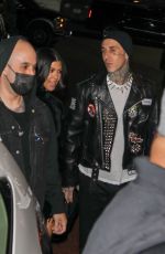 KOURTNEY KARDASHIAN and Travis Barker Arrives at Avril Lavigne