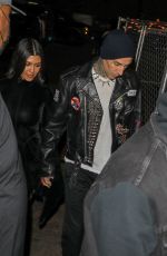 KOURTNEY KARDASHIAN and Travis Barker Arrives at Avril Lavigne