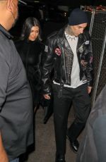 KOURTNEY KARDASHIAN and Travis Barker Arrives at Avril Lavigne
