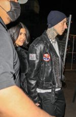 KOURTNEY KARDASHIAN and Travis Barker Arrives at Avril Lavigne