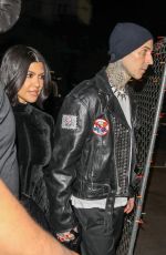 KOURTNEY KARDASHIAN and Travis Barker Arrives at Avril Lavigne