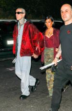 KOURTNEY KARDASHIAN and Travis Barker Arrives at Landon Barker