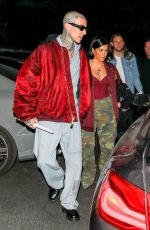KOURTNEY KARDASHIAN and Travis Barker Arrives at Landon Barker