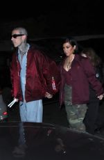 KOURTNEY KARDASHIAN and Travis Barker Arrives at Travis