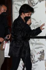 KRIS JENNER Out for Dinner at Monty