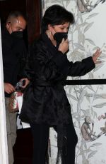 KRIS JENNER Out for Dinner at Monty