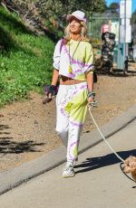 LADY VICTORIA HERVEY Out with Her Dog in Los Angeles 02/01/2022