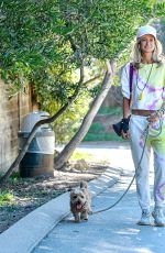 LADY VICTORIA HERVEY Out with Her Dog in Los Angeles 02/01/2022