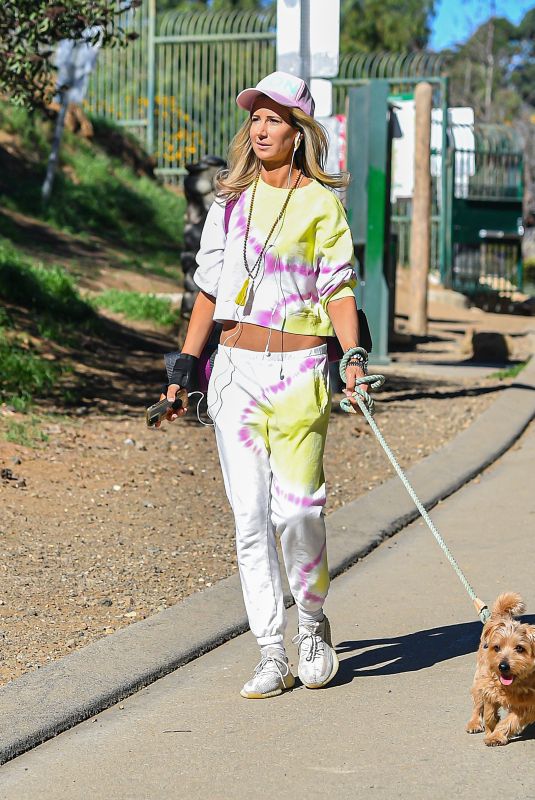 LADY VICTORIA HERVEY Out with Her Dog in Los Angeles 02/01/2022
