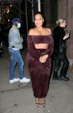 LALA ANTHONY Arrives at LaQuan Smith Fashion Show at NYFW in New York 02/14/2022