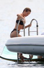 LARA BINGLE in Bikini at a Boat on Sydney Habour 02/20/2022