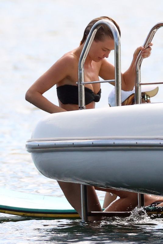 LARA BINGLE in Bikini at a Boat on Sydney Habour 02/20/2022