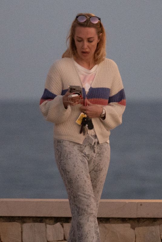 LAURA HAMILTON Out for Dinner in Spain 02/07/2022