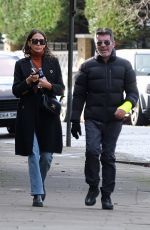 LAUREN SILVERMAN and Simon Cowell Out in London 02/04/2022