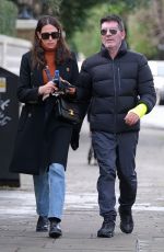 LAUREN SILVERMAN and Simon Cowell Out in London 02/04/2022