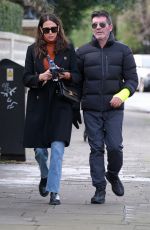 LAUREN SILVERMAN and Simon Cowell Out in London 02/04/2022