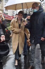 LEA SEYDOUX Arrives at Lunch for Nominees of Cesar 2022 at Fouquet