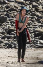 LEIGHTON MEESTER at a Surf Session in Malibu 02/09/2022