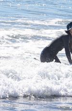 LEIGHTON MEESTER at a Surf Session in Malibu 02/09/2022