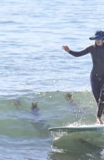 LEIGHTON MEESTER at a Surf Session in Malibu 02/09/2022