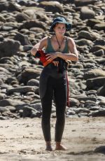 LEIGHTON MEESTER at a Surf Session in Malibu 02/09/2022