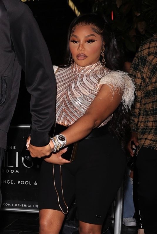 LIL’ KIM Leave Super Bowl After-party at The Highlight Room in Hollywood 02/13/2022