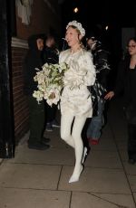 LILA GRACE MOSS Leaves Richard Quinn Fashion Show at London Fashion Week 02/19/2022