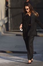 LILY JAMES Arrives at Jimmy Kimmel Live in Los Angeles 02/01/2022