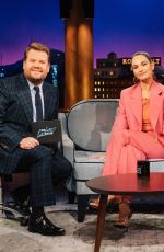 LILY JAMES at Late Late Show with James Corden 02/03/2022