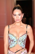 LILY JAMES at Versace Show at Milan Fashion Week 02/25/2022