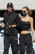 LILY-ROSE DEPP and Yassine Stein Out for Burgers in Los Angeles 02/06/2022