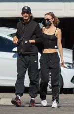LILY-ROSE DEPP and Yassine Stein Out for Burgers in Los Angeles 02/06/2022