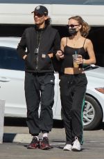 LILY-ROSE DEPP and Yassine Stein Out for Burgers in Los Angeles 02/06/2022