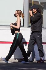 LILY-ROSE DEPP and Yassine Stein Out for Burgers in Los Angeles 02/06/2022
