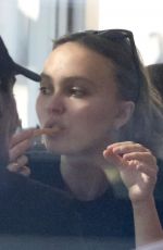 LILY-ROSE DEPP and Yassine Stein Out for Burgers in Los Angeles 02/06/2022