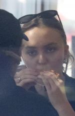 LILY-ROSE DEPP and Yassine Stein Out for Burgers in Los Angeles 02/06/2022