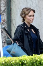 LILY-ROSE DEPP on the Set of The Idol in Los Angeles 02/15/2022