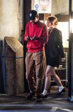 LILY-ROSE DEPP Out for Dinner Date at Kiwami in Studio City 02/24/2022
