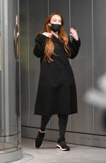 LINDSAY LOHAN at JFK Airport in New York 02/20/2022