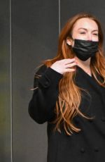 LINDSAY LOHAN at JFK Airport in New York 02/20/2022