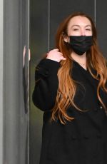 LINDSAY LOHAN at JFK Airport in New York 02/20/2022