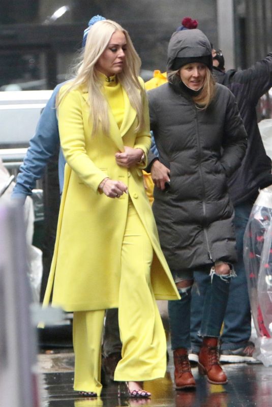 LINDSEY VONN Arrives at Today Show in New York 02/07/2022