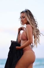 LISA OPIE in Bikini at a Beach in Miami 02/04/2022