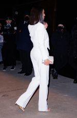 LORI HARVEY All in White Arrives at Michael Kors Show at New York Fashion Week 02/15/2022