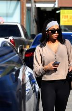 LORI HARVEY Leaves Forma Pilates in West Hollywood 02/04/2022