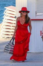 LUANN DE LESSEPS Out with Friends at a Beach in Miami 02/24/2022