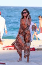 LUANN DE LESSEPS Out with Friends at a Beach in Miami 02/24/2022