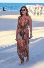LUANN DE LESSEPS Out with Friends at a Beach in Miami 02/24/2022