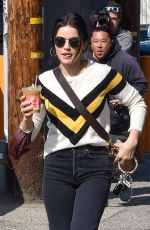 LUCY HALE Out for Coffee in Los Angeles 02/01/2022