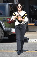 LUCY HALE Out for Coffee in Los Angeles 02/01/2022